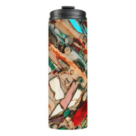 farbenfrohe Mosaik Thermosbecher