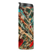 farbenfrohe Mosaik Thermosbecher (Nach rechts gedreht)