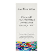 Farbenfrohe Mosaik Tree Yoga Studio Werbekarte (Hinten)