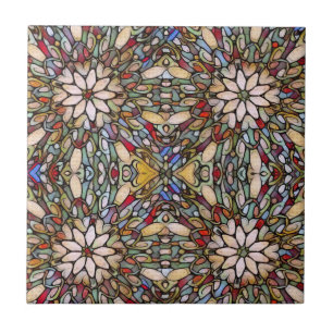 Farbenfrohe Mosaike aus festem Glas Fliese