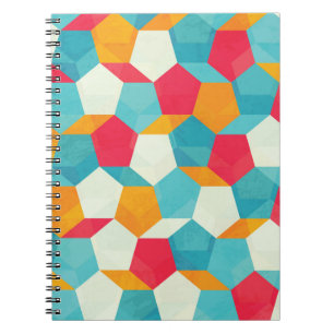 Farbenfrohe Mosaike, Nahtlose Kunstmuster. Notizblock