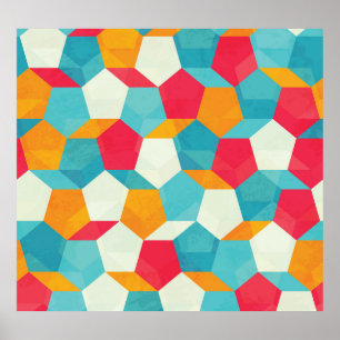 Farbenfrohe Mosaike, Nahtlose Kunstmuster. Poster
