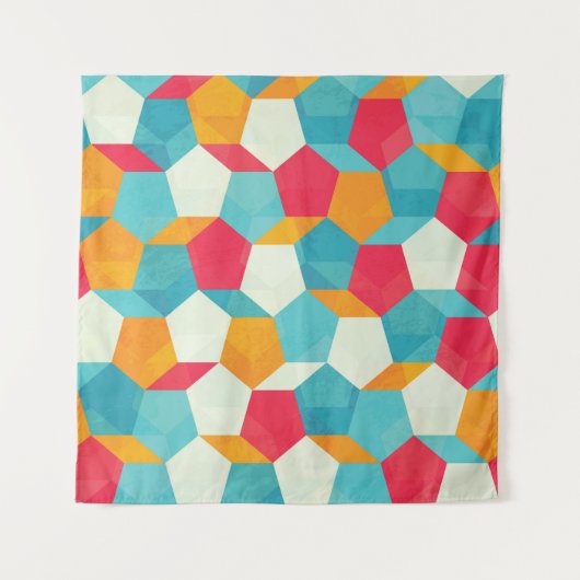 Farbenfrohe Mosaike, Nahtlose Kunstmuster. Wandteppich (Vorderseite)