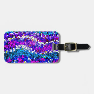 Farbenfrohe Mosaikfliesen-Muster - Gepäckmarke Gepäckanhänger