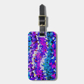 Farbenfrohe Mosaikfliesen-Muster - Gepäckmarke Gepäckanhänger (Vorderseite vertikal)