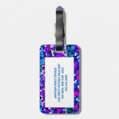 Farbenfrohe Mosaikfliesen-Muster - Gepäckmarke Gepäckanhänger (Rückseite vertikal)