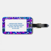 Farbenfrohe Mosaikfliesen-Muster - Gepäckmarke Gepäckanhänger (Rückseite horizontal)