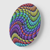 Farbenfrohe Mosaikfliesen-Wandleuchte Große Wanduhr (Winkel)