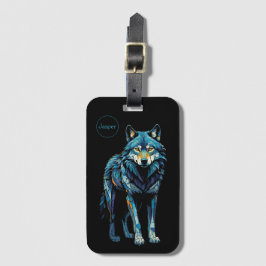 Farbenfrohe MosaikIllustration des majestätischen Gepäckanhänger