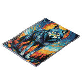 Farbenfrohe MosaikIllustration des majestätischen Notizblock (Linke Seite)