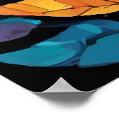 Farbenfrohe MosaikIllustration des majestätischen Poster (Ecke)