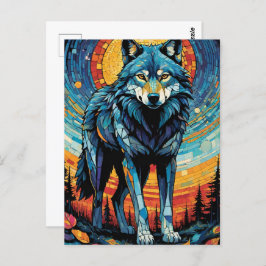 Farbenfrohe MosaikIllustration des majestätischen Postkarte