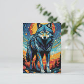 Farbenfrohe MosaikIllustration des majestätischen  Postkarte (Stehend Vorderseite)