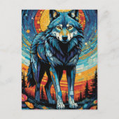 Farbenfrohe MosaikIllustration des majestätischen Postkarte (Vorderseite)