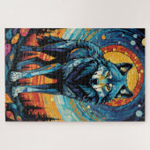 Farbenfrohe MosaikIllustration des majestätischen Puzzle (Horizontal)