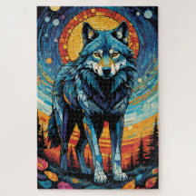 Farbenfrohe MosaikIllustration des majestätischen