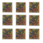 Farbenfrohe Mosaikkatze Kunst Prin Aufkleber (Vorderseite)