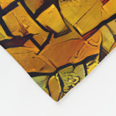 Farbenfrohe Mosaikkatze Kunst Prin Fleecedecke (Ecke)