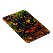Farbenfrohe Mosaikkatze Kunst Prin Magnet (Rechte Seite)