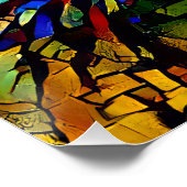 Farbenfrohe Mosaikkatze Kunst Prin Poster (Ecke)