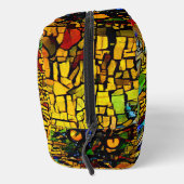 Farbenfrohe Mosaikkatze Kunst Prin Waschbeutel (Rechts)