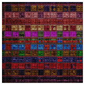 Farbenfrohe Mosaikmuster Burlap Rustic #10 Stoff (Nahaufnahme)