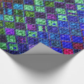 Farbenfrohe Mosaikmuster Burlap Rustic #2 Geschenkpapier (Ecke)