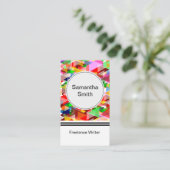 Farbenfrohe Mosaikmuster Freelance Schriftsteller Visitenkarte (Stehend Vorderseite)