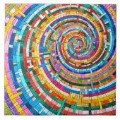 Farbenfrohe Mosaikspirale Fliese (Vorderseite)