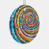 Farbenfrohe Mosaikspirale Keramik Ornament (Rechts)