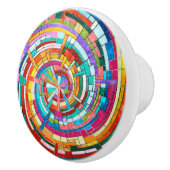 Farbenfrohe Mosaikspirale Keramikknauf (Rechts)