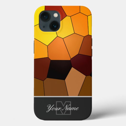 Farbenfrohe Mosaiksteine mit Monogram! Fall M Case-Mate iPhone Hülle (Rückseite)