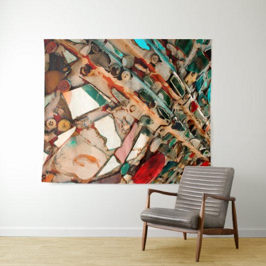 Farbenfrohe Mosaiktapestes Wandteppich (Beispiel (Horizontal))