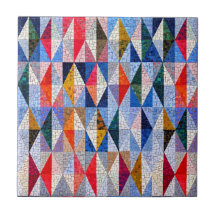 Farbenfrohe Mosaikwirkung Kunst | Square Keramik T