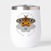 Farbenfrohe Moth Monogram (Vorderseite)