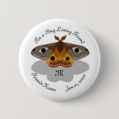 Farbenfrohe Moth Monogram Button (Vorderseite)