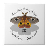 Farbenfrohe Moth Monogram Fliese (Vorderseite)