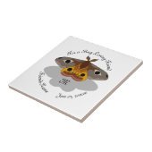 Farbenfrohe Moth Monogram Fliese (Seite)