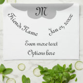 Farbenfrohe Moth Monogram Geschirrtuch (Gefaltet)