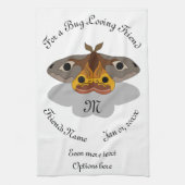 Farbenfrohe Moth Monogram Geschirrtuch (Vertikal)