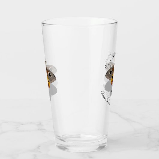 Farbenfrohe Moth Monogram Glas (Rechts)