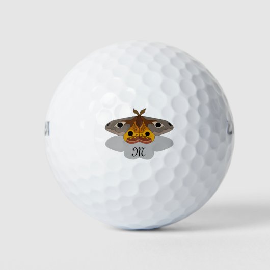 Farbenfrohe Moth Monogram Golfball (Vorderseite)