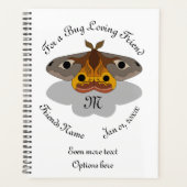 Farbenfrohe Moth Monogram Planer (Vorderseite)