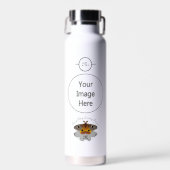 Farbenfrohe Moth Monogram Trinkflasche (Vorne)