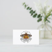 Farbenfrohe Moth Monogram Visitenkarte (Stehend Vorderseite)