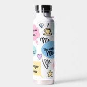 Farbenfrohe Motivationszitate Trinkflasche (Links)