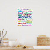 Farbenfrohe Motivierend Word Collage Chiropractic Poster (Küche)