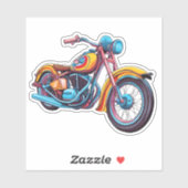 Farbenfrohe Motorräder wasserdicht Aufkleber (Blatt)
