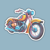 Farbenfrohe Motorräder wasserdicht Aufkleber