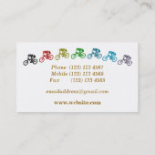 Farbenfrohe Mountainbikes Visitenkarte (Rückseite)